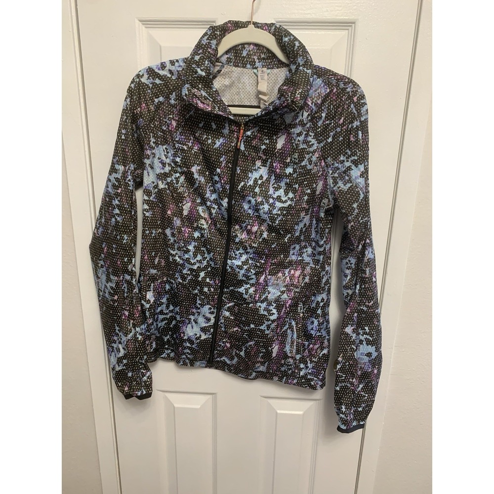 Lululemon Women's Define Hooded Jacket Full Zip Floral Sport Purple Multi Size 6